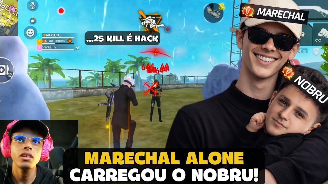MARECHAL CARREGOU O NOBRU E FEZ 25 KILL NA RANK! FREE FIRE - MARECHAL HIGHLIGHTS