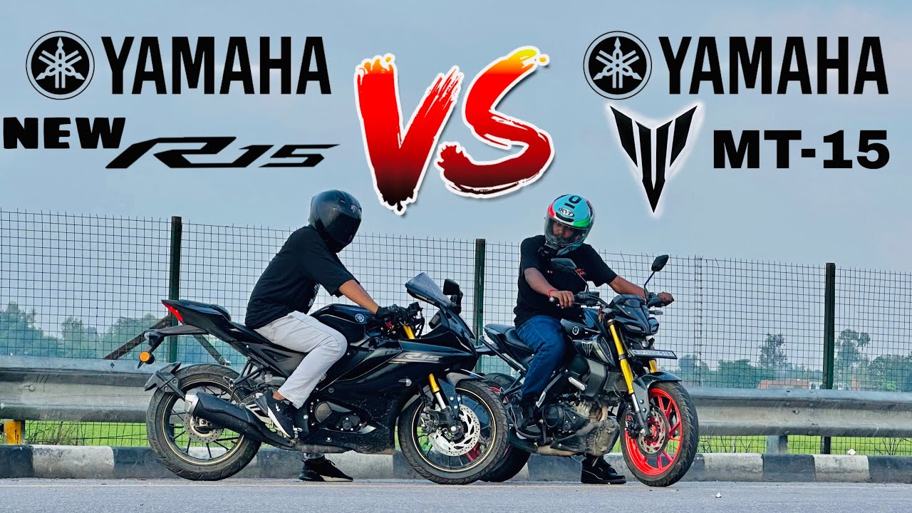 New r15 v4 full black vs mt-15 drag race Arun Dream 10r