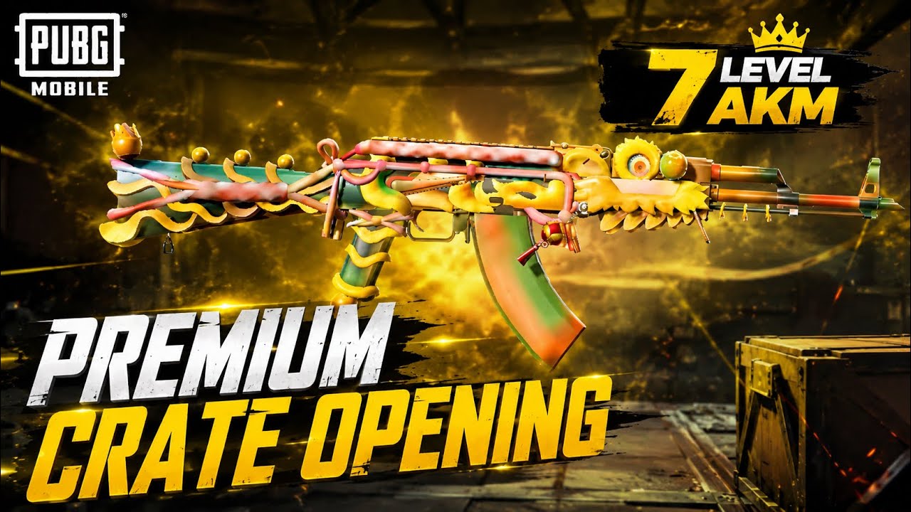 Premium Crate opening - Grabbing 7 Level AKM - PUBG MOBILE 