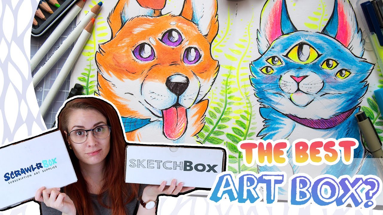 SketchBox or ScrawlrBox? - Comparing Art Supply Boxes (+Speed Drawing!)