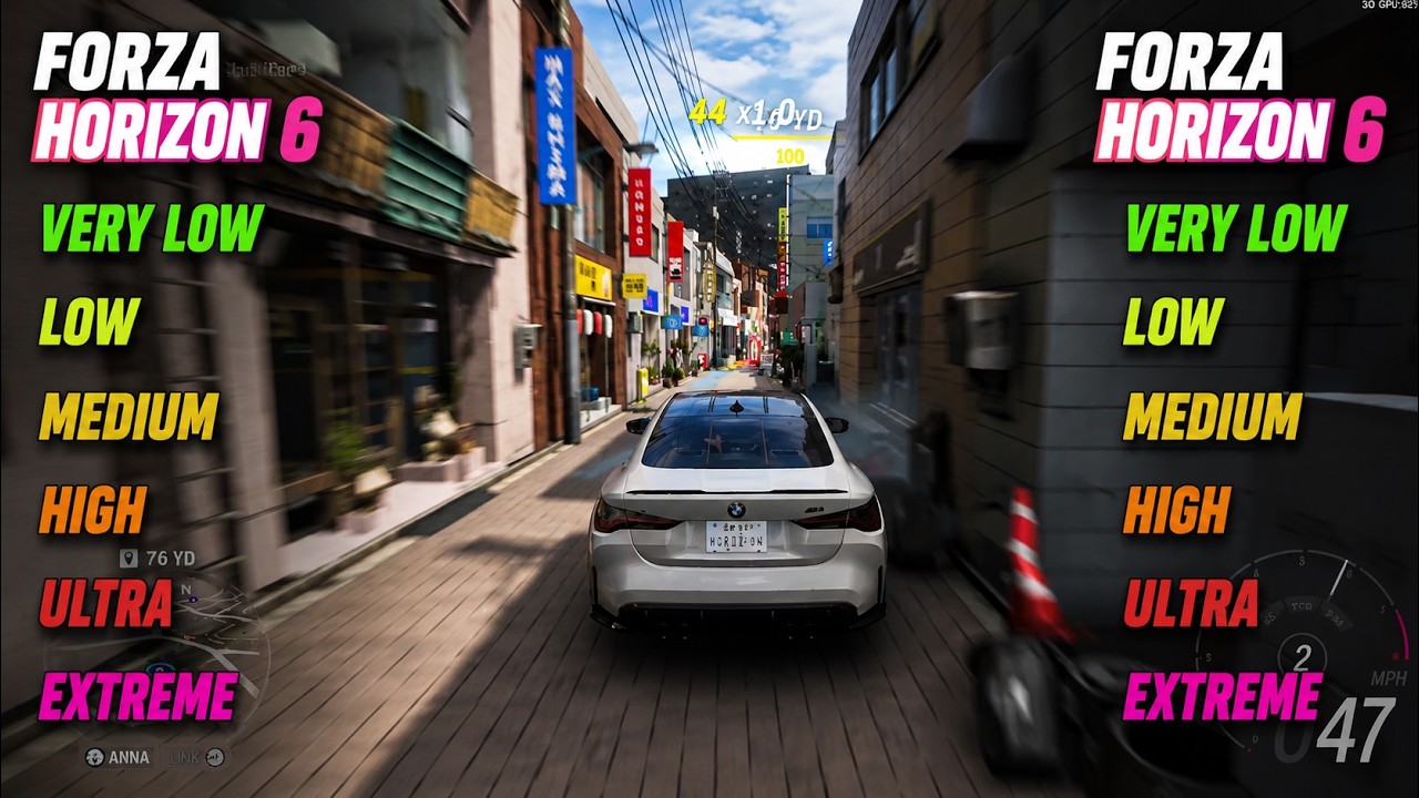Forza Horizon 6 Graphics Comparison | Very Low vs Extreme Settings