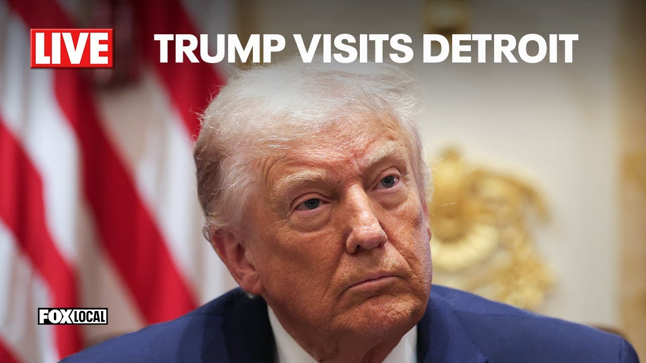 LIVE 🔴 Trump tours Ford plant in Detroit