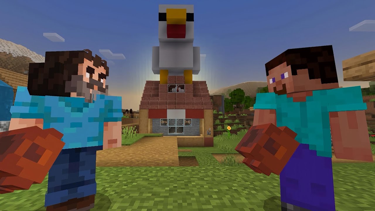 Lava Chicken - Steve VS Steve / Movie VS Game (A Minecraft short-film)