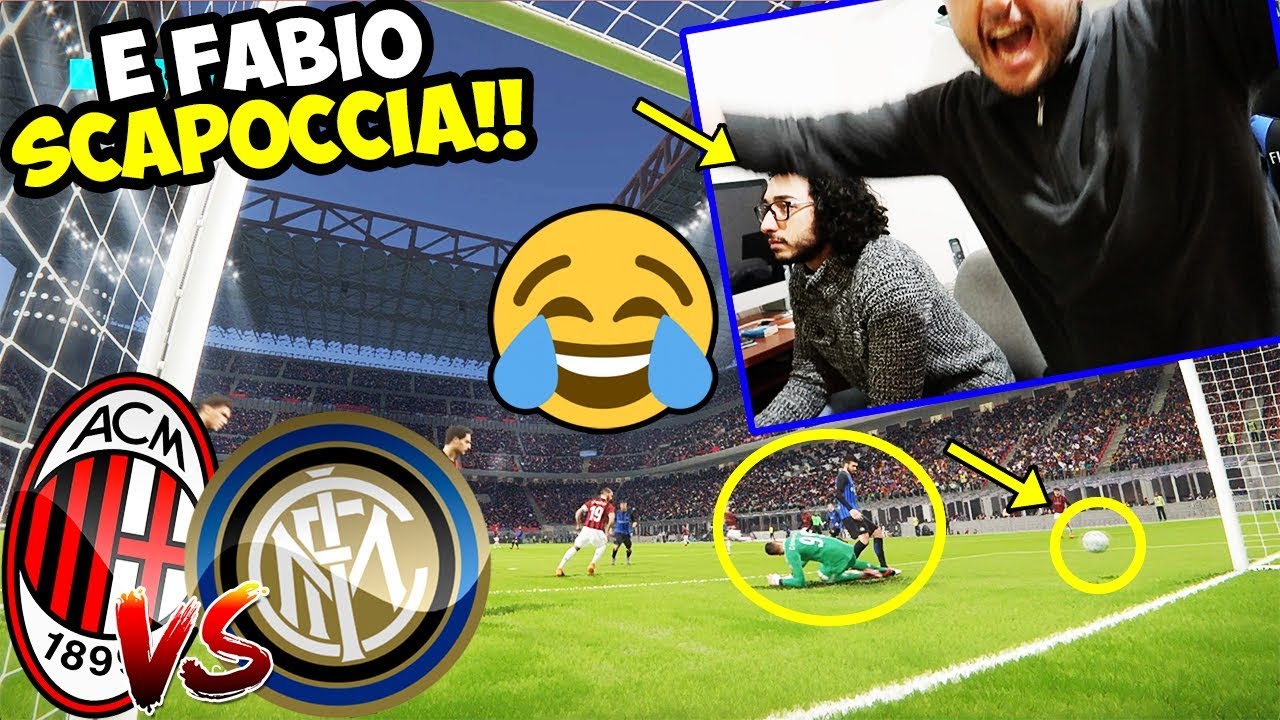 Fabio SCAPOCCIA e.. 😂 Milan-Inter [Pes 2018 ITA]
