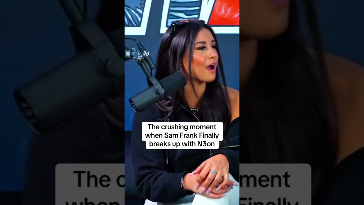 Sam frank breaks up with N3on live on a podcast 😬 #n3on #podcast #breakup #viral