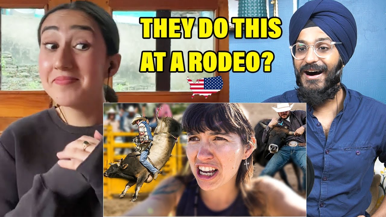 Indians React to European Reacts to Her FIRST American RODEO