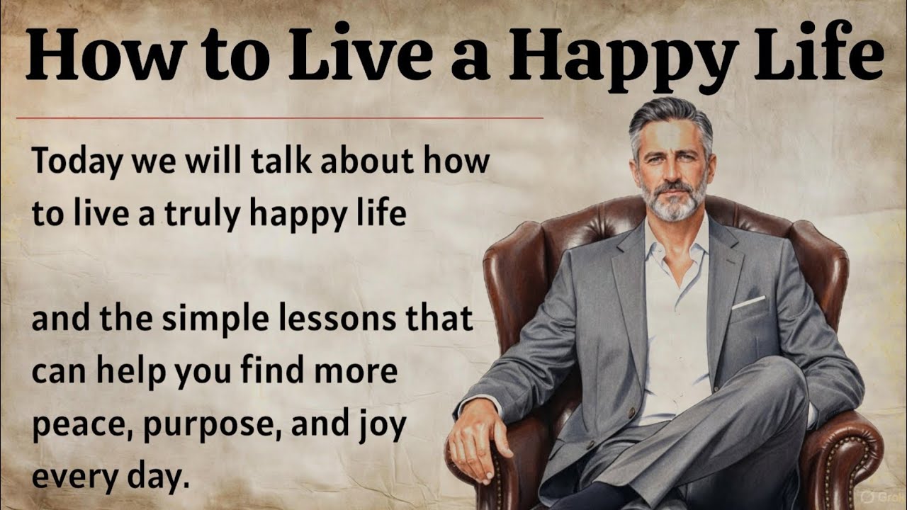 How to Live a Happy Life - Secrets of Happy Life || Graded Reader || Improve Your English ✅️ 