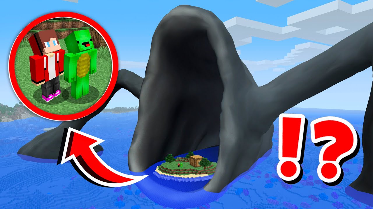 JJ and Mikey life inside GIANT SEA EATER CHALLENGE in Minecraft - Maizen