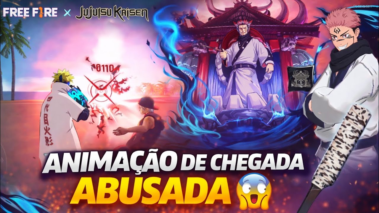 ESSA ANIMAÇÃO DE CHEGADA TÁ INSANA! 😱🔥 | FREE FIRE x JUJUTSU