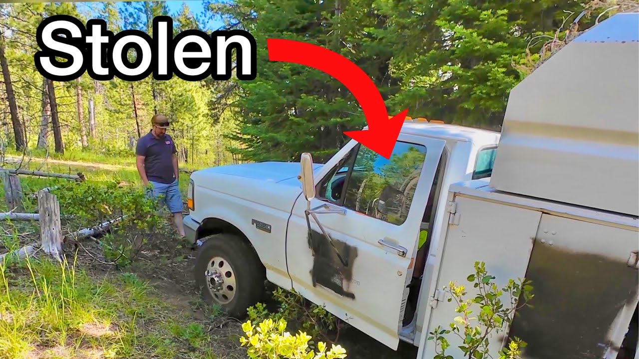 Stolen truck abandoned in the woods.  Can we get it out??