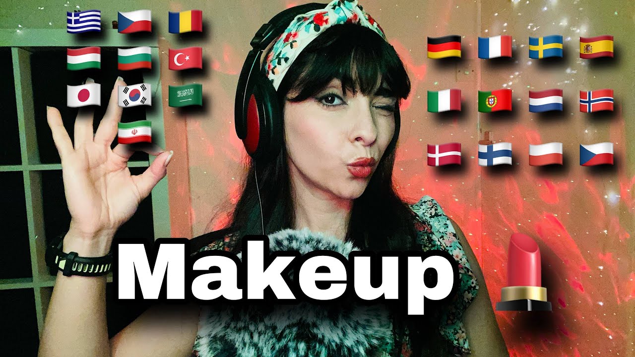 ASMR Doing Your Makeup in 30 Languages 💄Soft Multilingual Roleplay