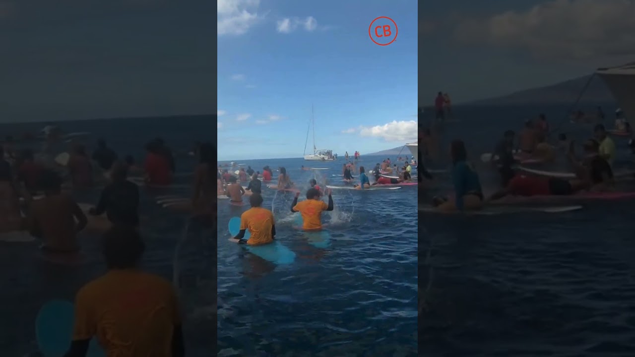 Lahaina Paddle Out: Surfers Cheer At Event Honoring Maui Fire Victims