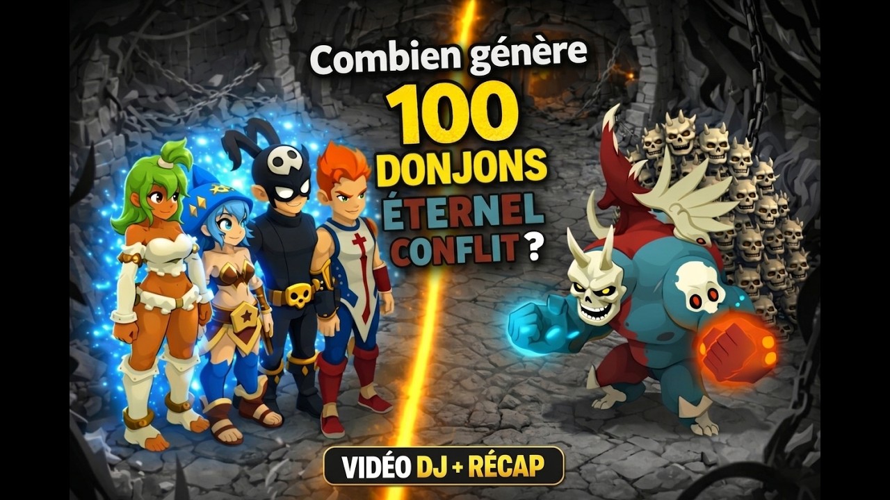 DOFUS TEAM SADI BUTIN 8 - BILAN DU FARM 100 DJ ETERNEL CONFLIT 💀