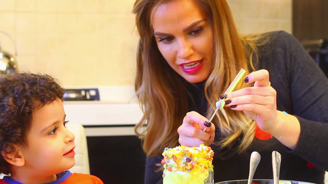 فاي سابا - حرف يدوية - تزيين كاسات البوظة  Crafts with Faye Saba: How to make ice cream jars
