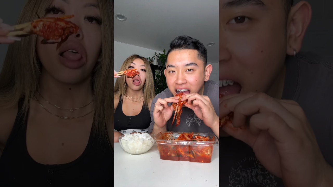 TRYING RAW SPICY MARINATED CRAB