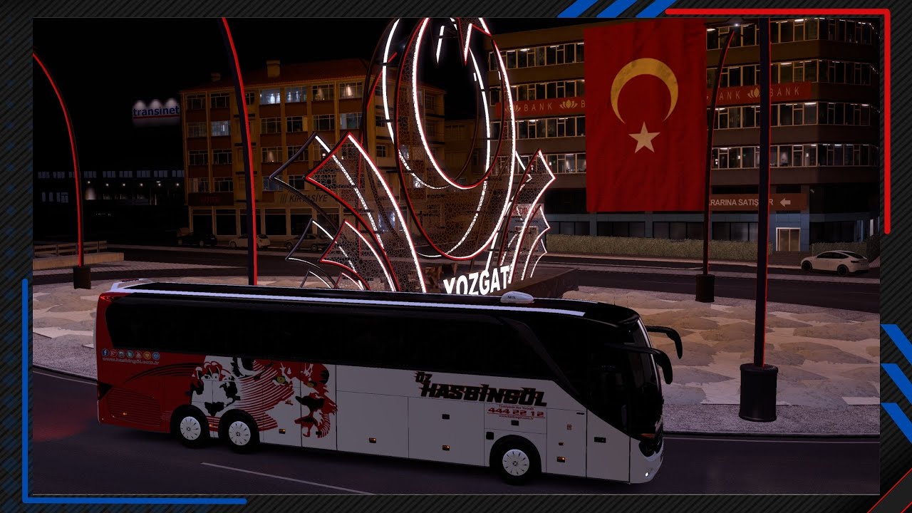 🚍Setra S517 HDH | YOZGAT - KIRIKKALE Seferi | OB Map v1.4 | ETS 2 1.57