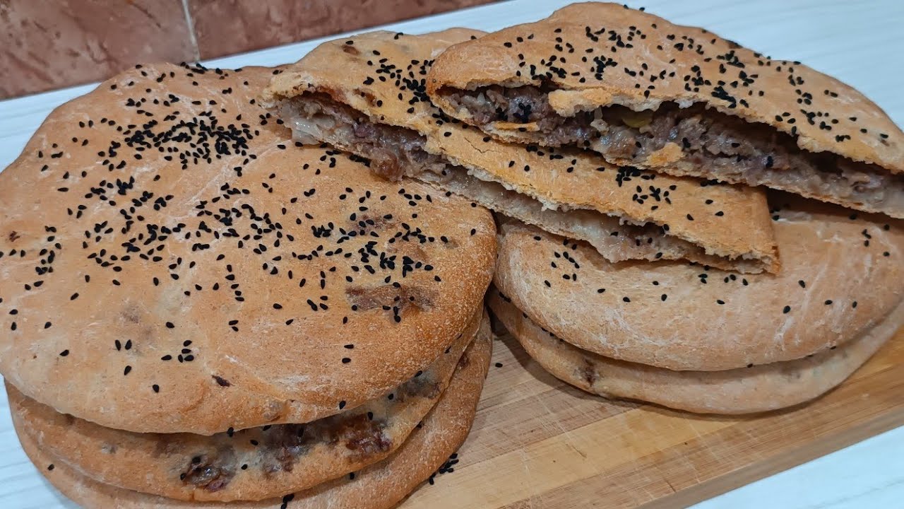 Арабские лепёшки с мясом — сочные и очень вкусные