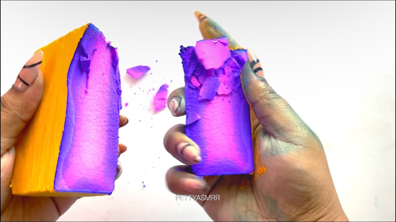 Reformed Gym Chalk Crumbling | Oddly Satisfying | Guess The Color | Sleep Aid | PettyASMRR