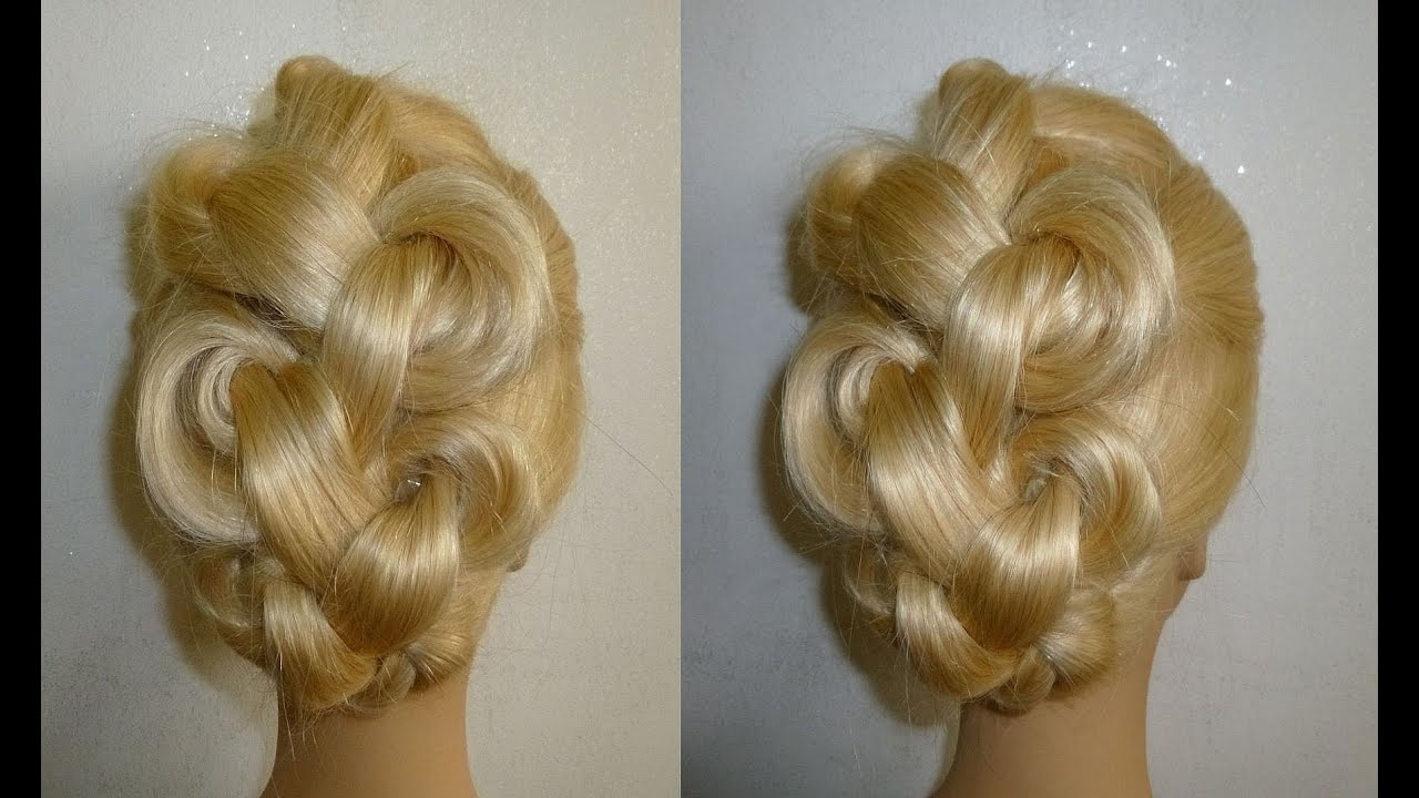 Easy Frisuren:Zopffrisur/Flechtfrisur.Hochsteckfrisur.Braided High Bun Hairstyles.Peinados