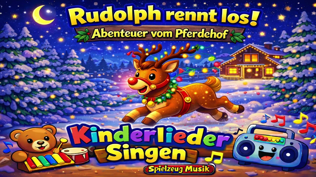 Rudolph rennt los 🦌🎄 | Fröhliches Weihnachtslied zum Mitsingen