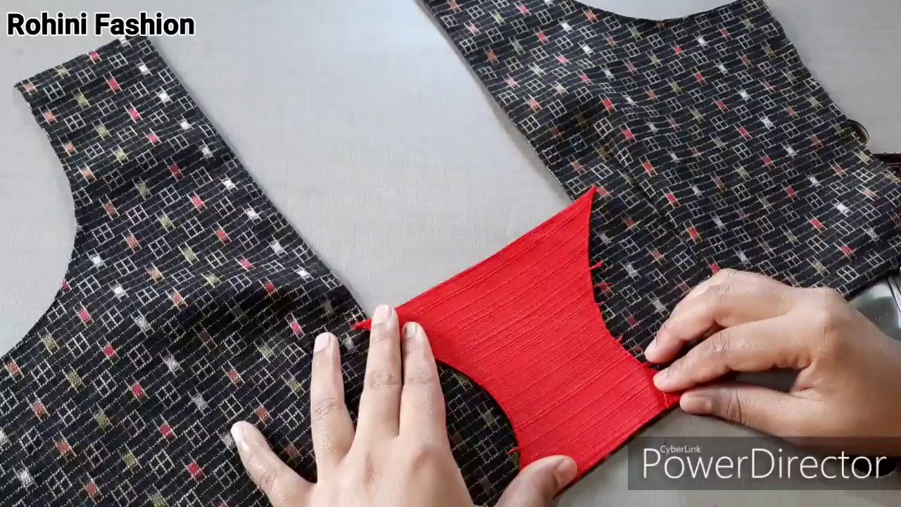 Very simple and easy designer blouse back neck design|cutting and stitching back neck