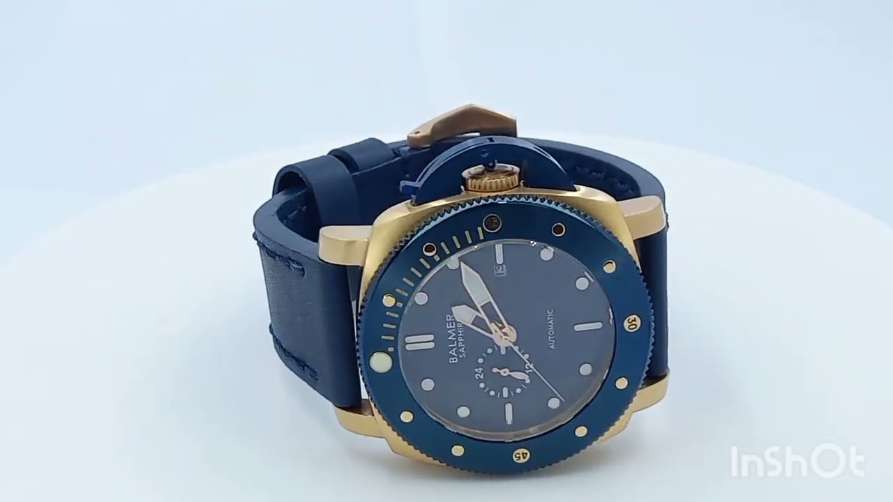 Alexander Automatic Divers Limited Edition Watch In Navy Leather