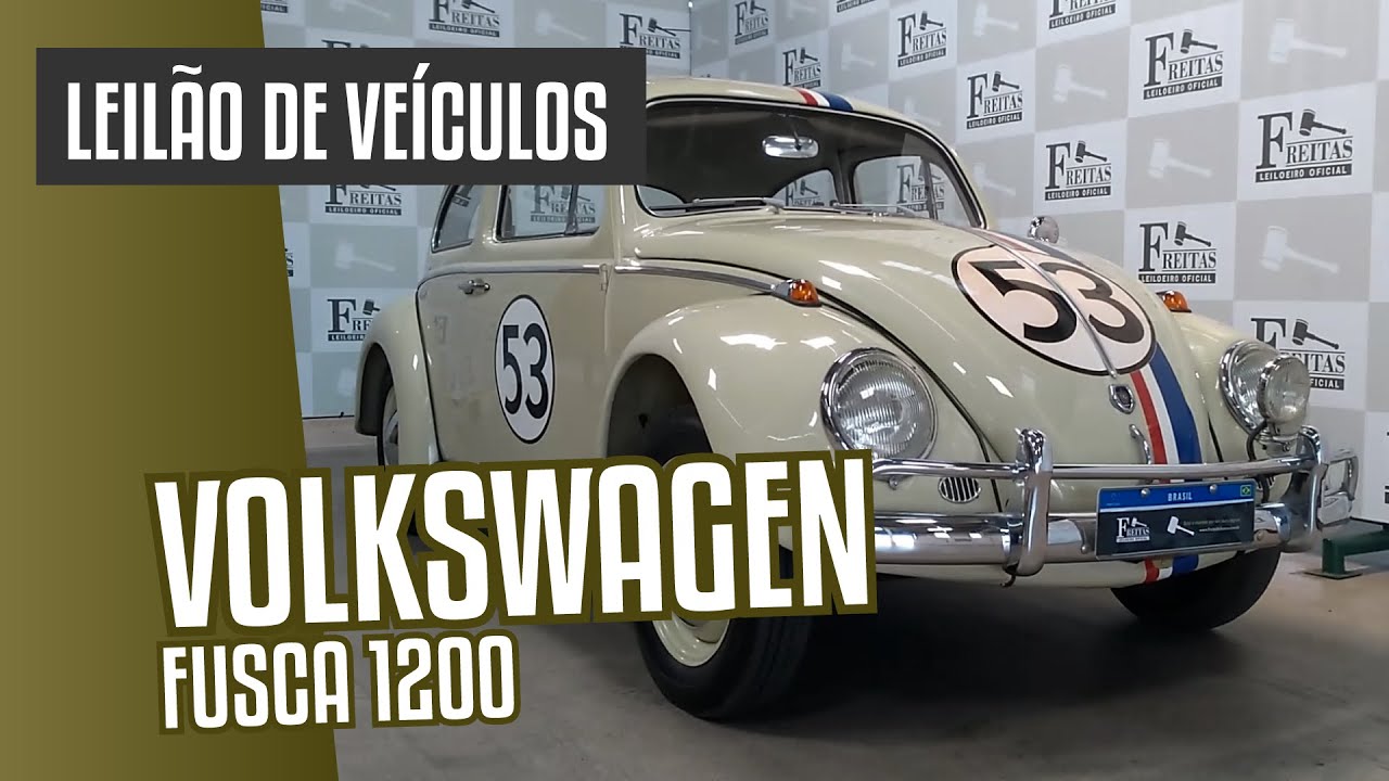 LEIL&Atilde;O - VW FUSCA 1200 - 'Freitas Leiloeiro'
