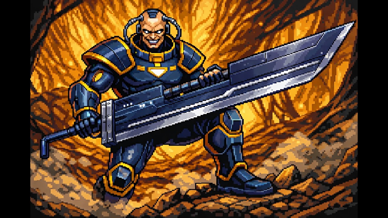 Lind Erebros / Shadow Fight 2 — Epic Titan Fight (16-bit retro cover / AI)