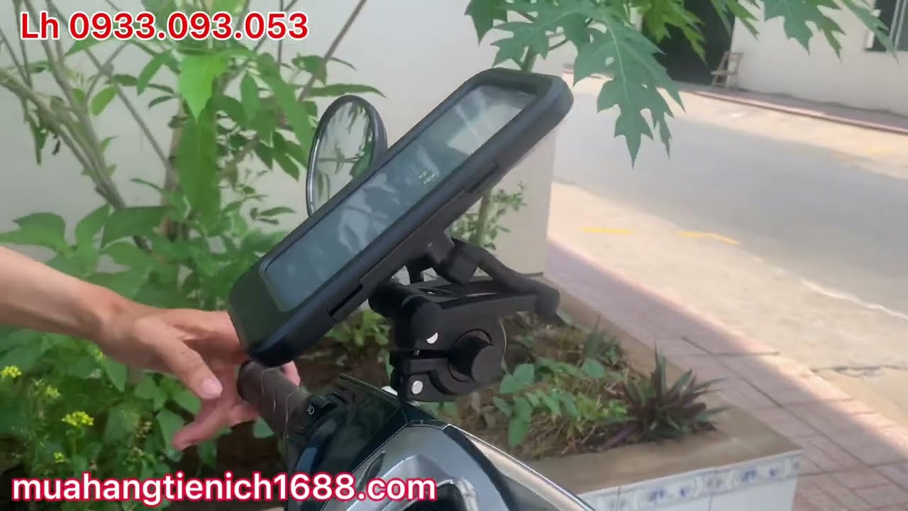 Hướng dẫn lắp đặt - Giá đỡ điện thoại chống nước trên xe máy