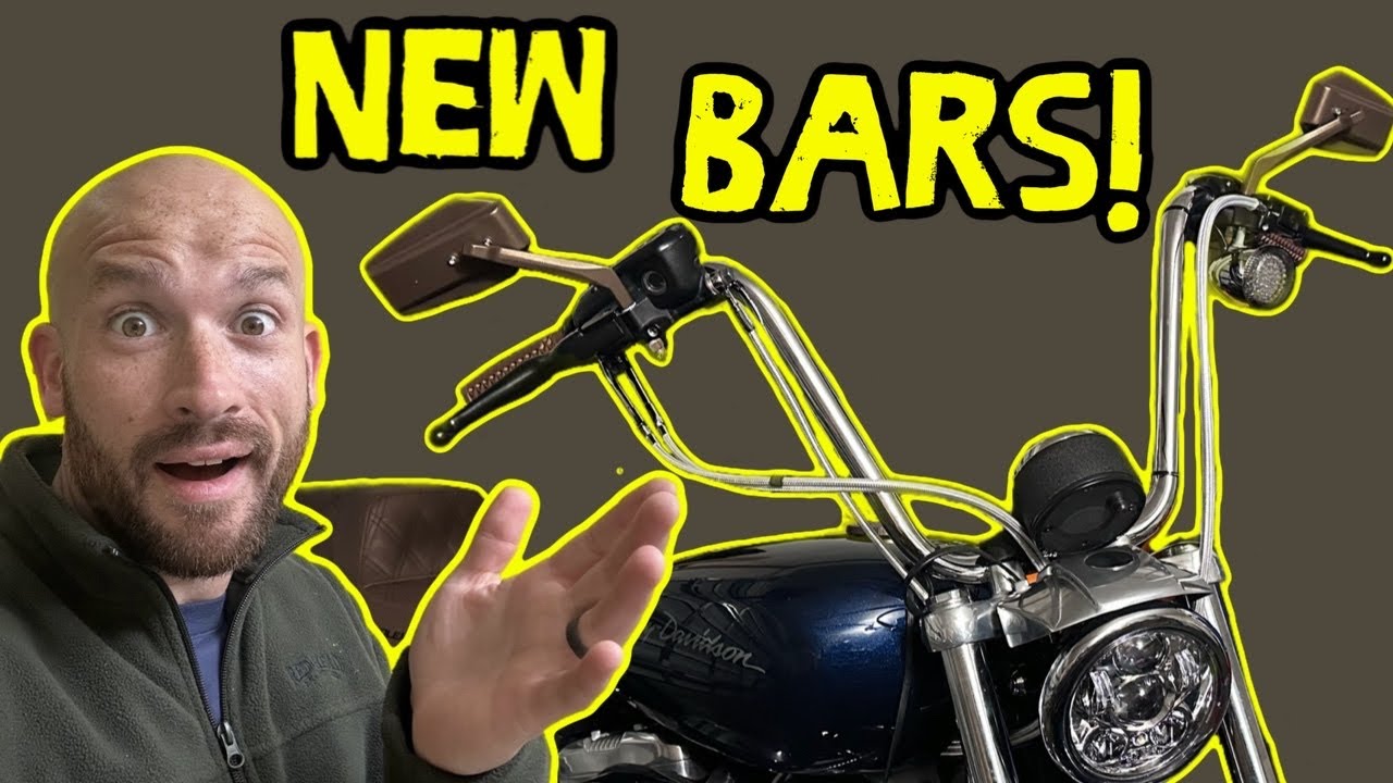 Mini Ape Hangers INSTALL on my Sportster XL883L - Burly Brand Mini Apes