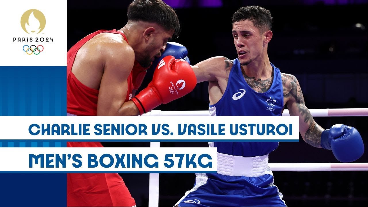 🇦🇺 Charlie Senior vs. Vasile Usturoi 🇧🇪 | Men's Boxing 57kg | #Paris2024 Highlights