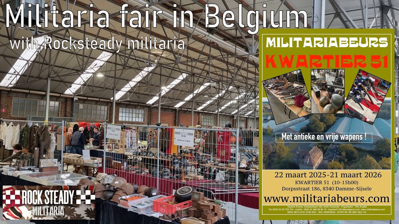 Showing the Militaria fair Belgium kwartier51 in Sijsele with Rocksteady militaria