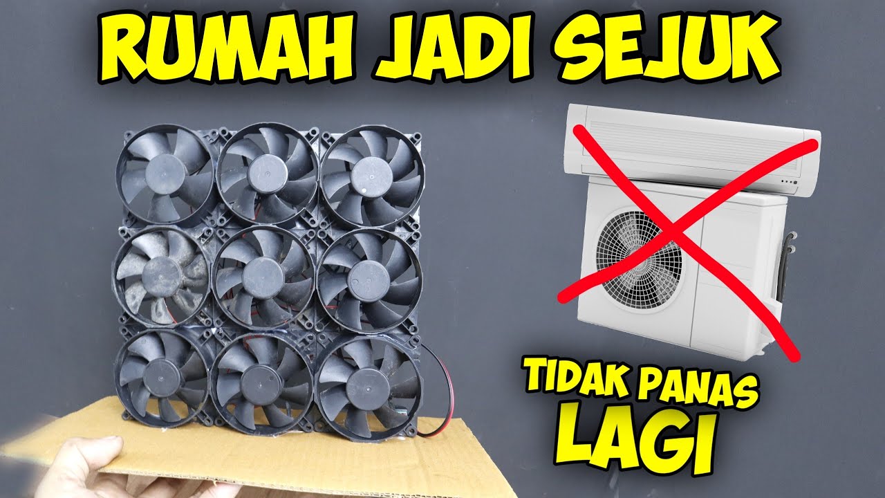 SOLUSI JITU RUMAH PANAS !!! IDE KREATIF KIPAS SUPER SEJUK DARI BARANG BEKAS