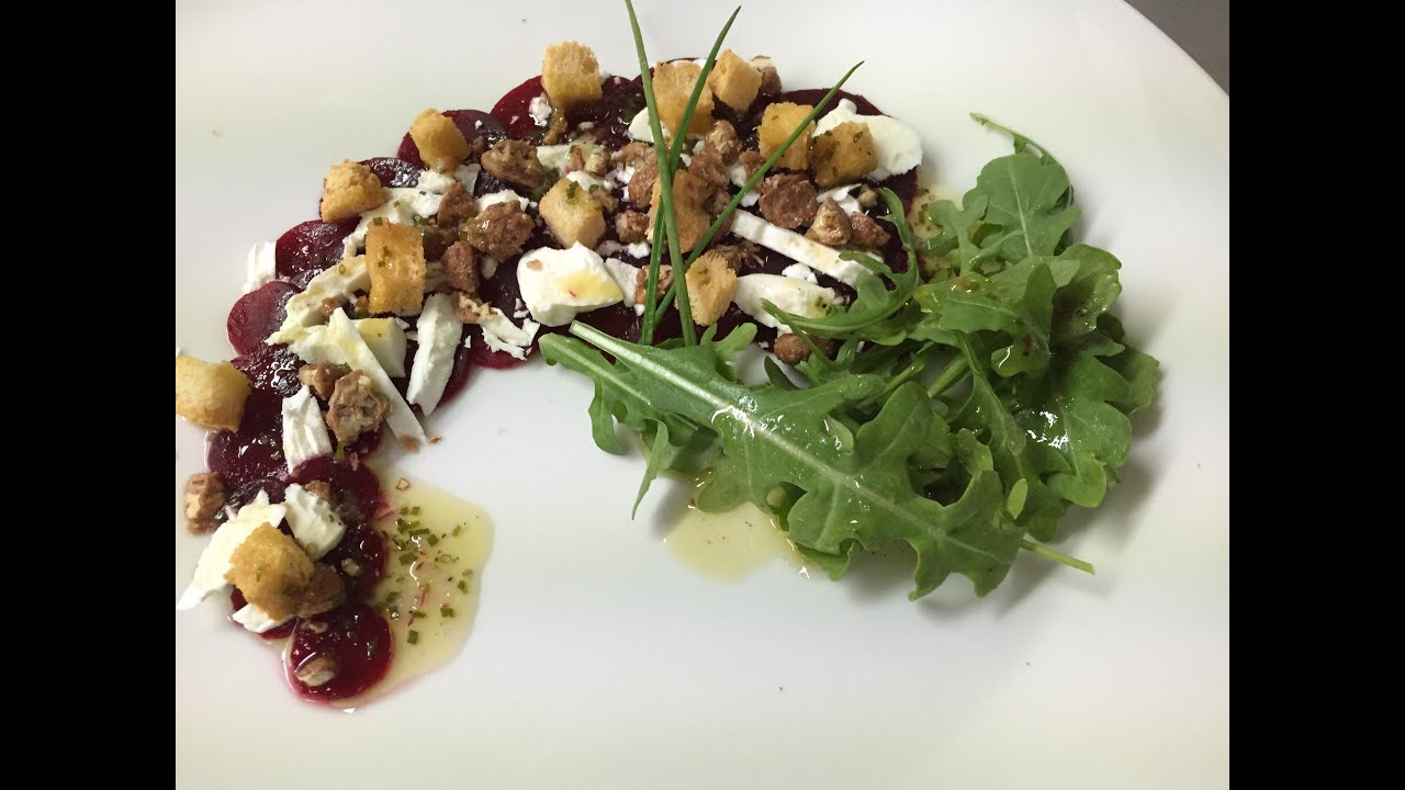 CARPACCIO DE BETABEL CON QUESO DE CABRA