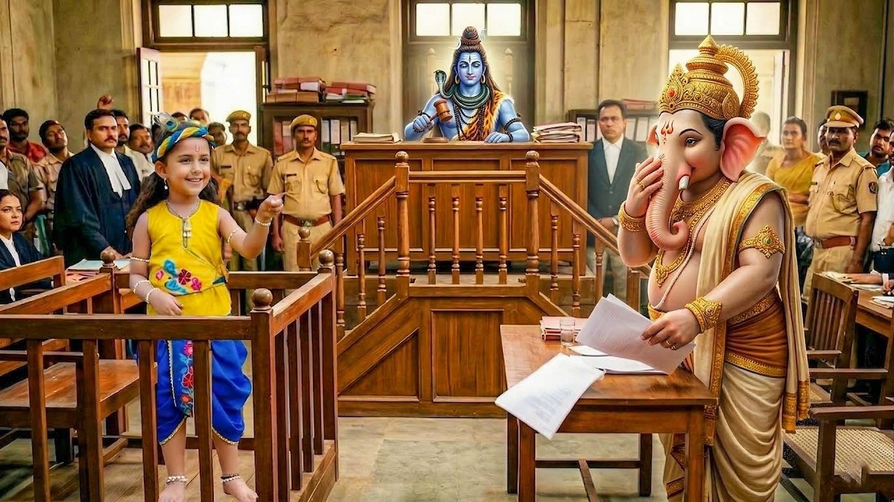 भरी अदालत में हुआ चमत्कार | कान्हा के बुलाने पर आए शिव जी और गणेश जी | Yashomati Maiyaa Ke Nandlala