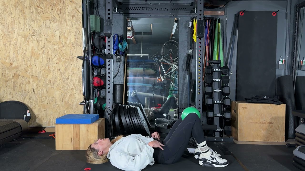 Core activation in supine position 