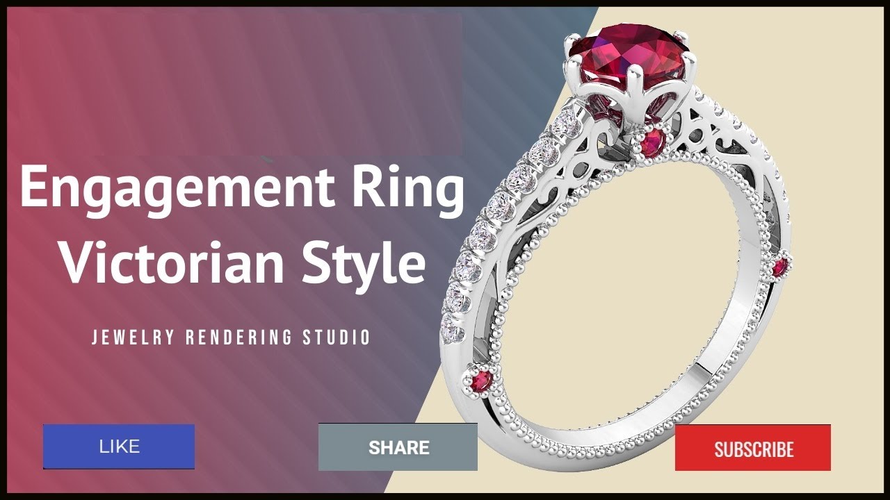 Learn How To Make A Victorian Style Engagement ring in M9 || #ring #ruby