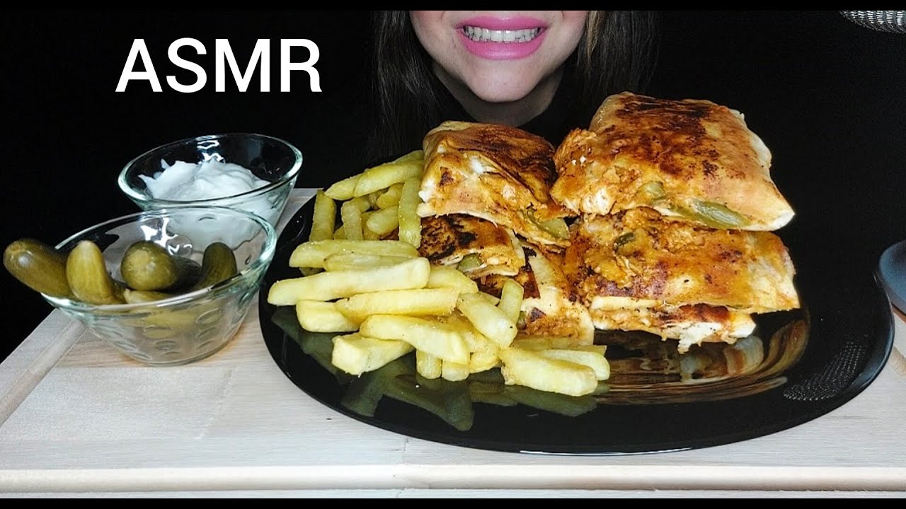 أصوات الأكل| شاورما دجاج | موكبانغ|ASMR|CHICKEN SHAWARMA|MUKBANG|EATING SOUNDS