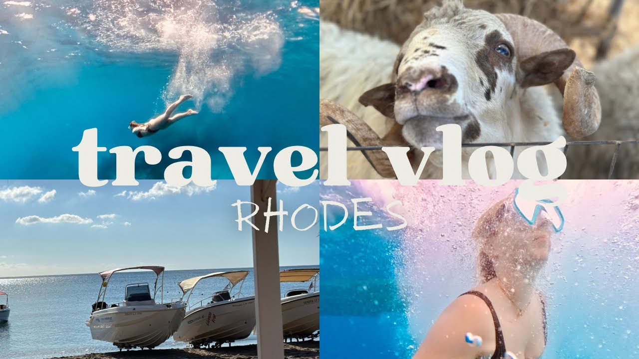 Boat, swimming in bays, butterfly Vally *and more* | Rhodes Greece vlog part 2