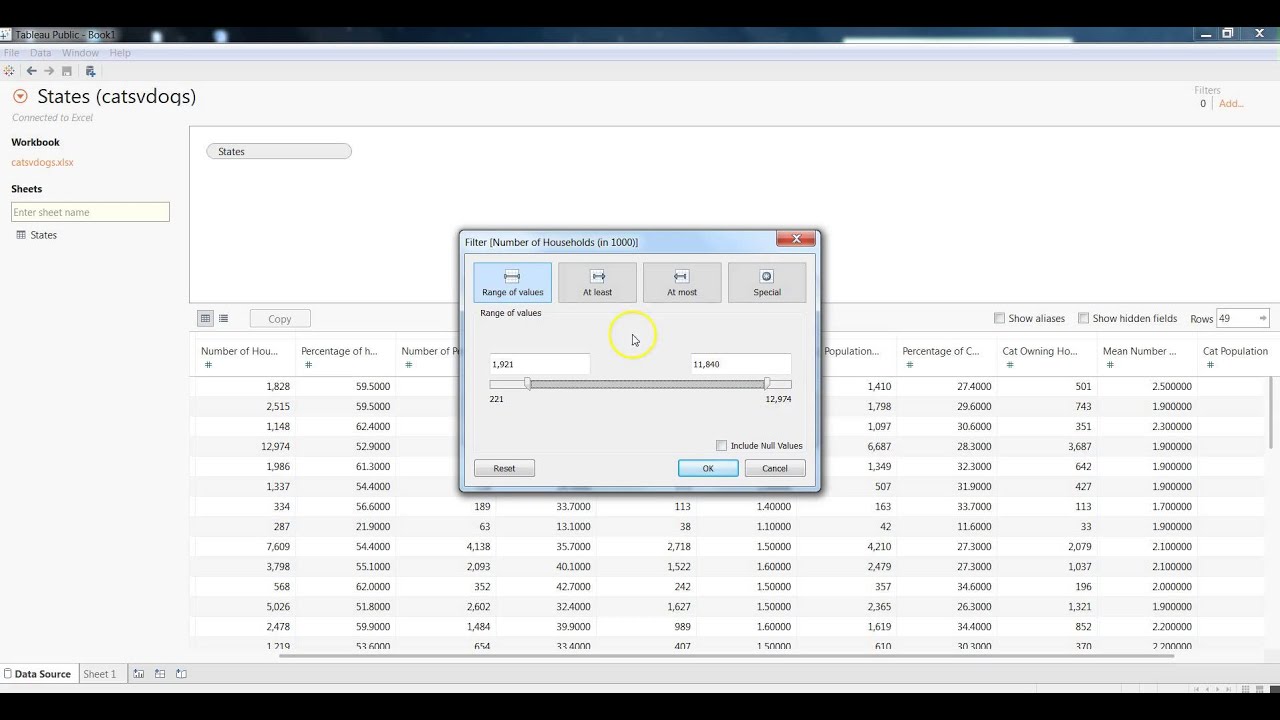 Tableau Public Tutorial | How to Import & Filter Data