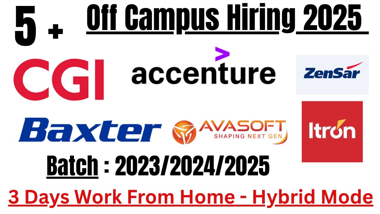 CGI Off Campus Hiring 2025 | Accenture Hiring Freshers 2025 | Chennai IT Jobs 2025 | Freshers Hiring