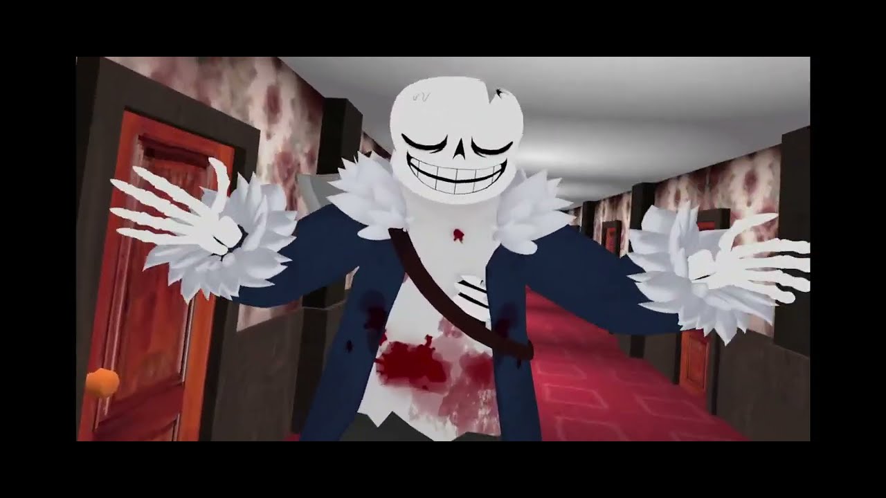 sans , horror and blue ink work at a spooky hotel