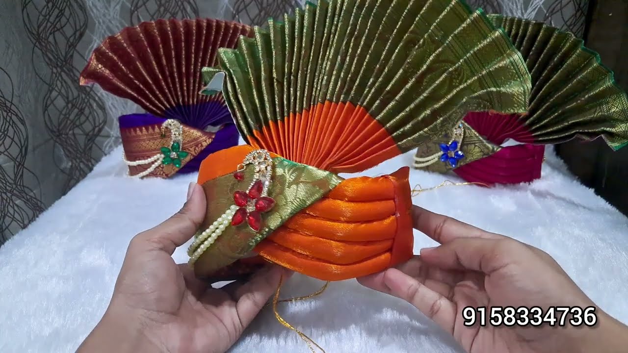 गणेशोत्सवासाठी खास तयार केलेला पारंपरिक पैठणी फेटा आणि दगडू शेठ फेटा. 9158334736 #ganeshchaturthi 