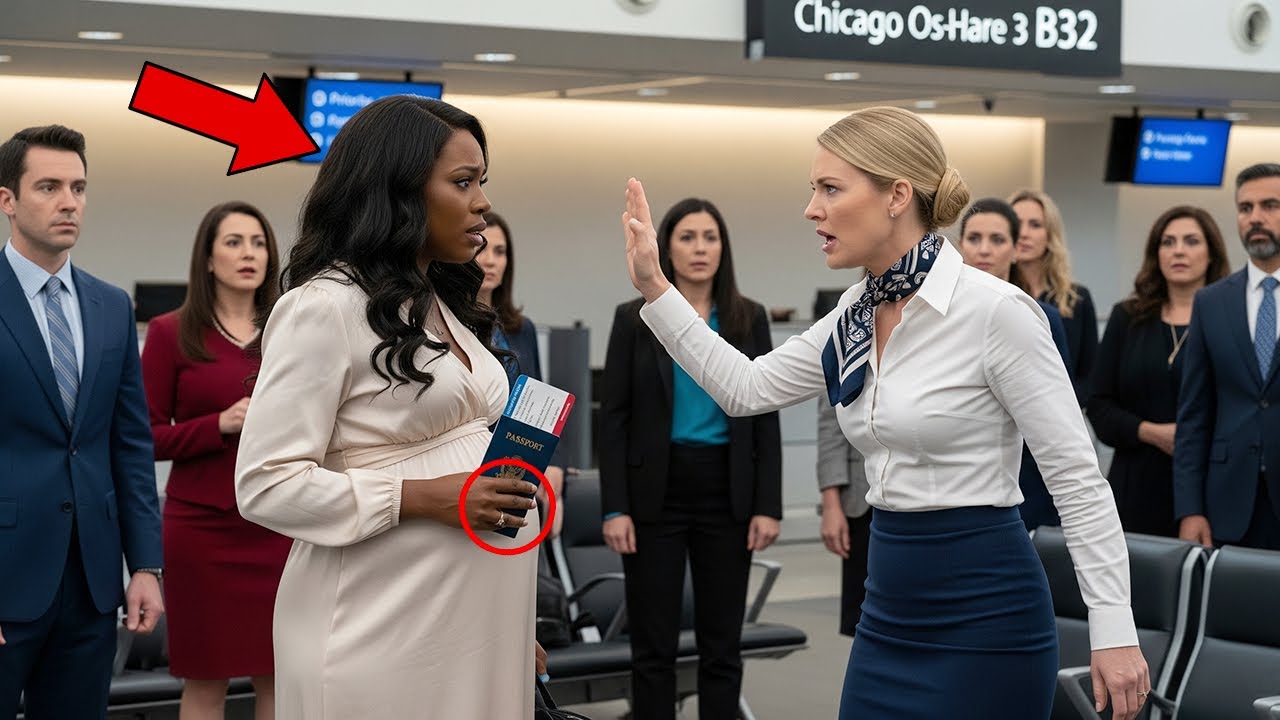 Flight Attendant Blocks Pregnant Black Woman From Boarding—Then Her Billionaire Fiancé Arrives...