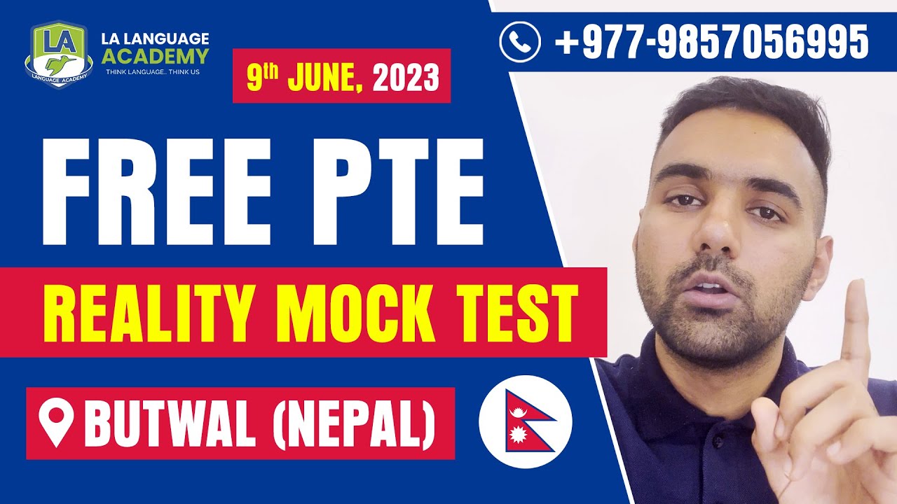 FREE PTE Reality Mock Test at Butwal (Nepal) | Book Your Slot Now | Call +977-9857056995