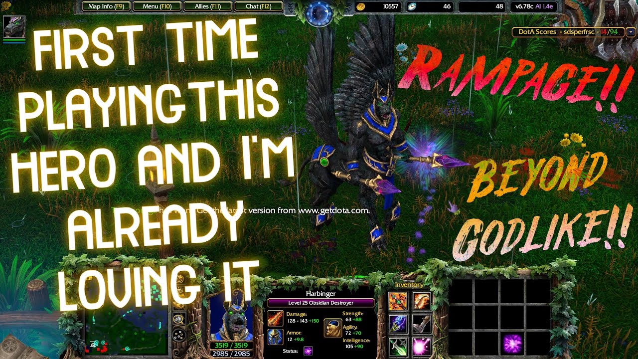 Harbinger - Obsidian Destroyer | 5v5 | Dota 1 Gameplay | Warcraft III: Reforged
