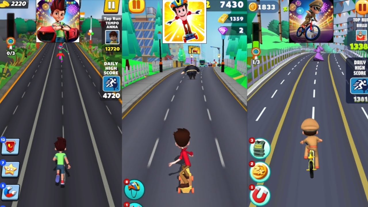 Kicko & Super Speedo 🆚 Simmba Skateboard Rush 🆚 Little Singham Cycle Race New Gameplay🎮 #games#video