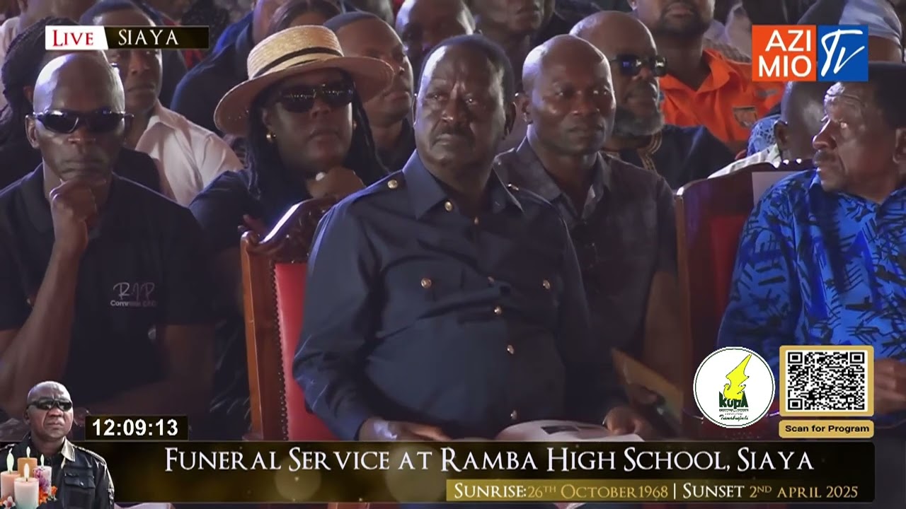 See how Ruto arrived at Ramba School in Siaya for the send off of Raila Aide George Oduor