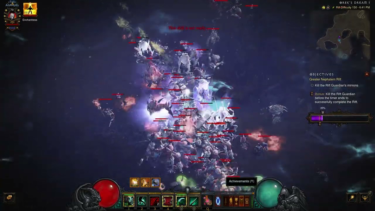 [Diablo 3] Season 32 GR 150  6:11 Necromancer Bone Spear solo rank 1 world