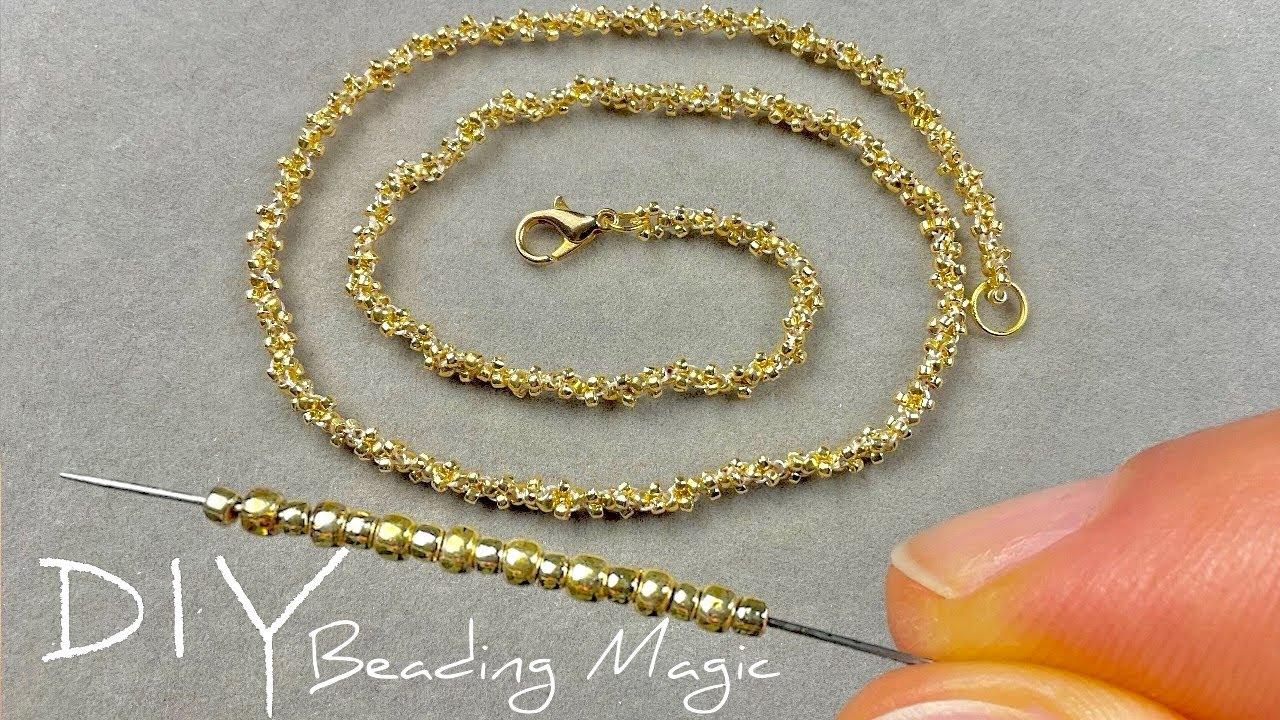 Цепочка ожерелье из бисера: Как сделать жгут из бисера | Украшения из бисера своими руками
